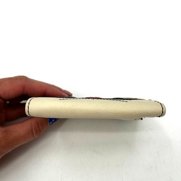 RELIC Calico Cat Leather Novely Small Mini Card Holder Wallet Size 4" x 3.5" - Picture 6 of 7